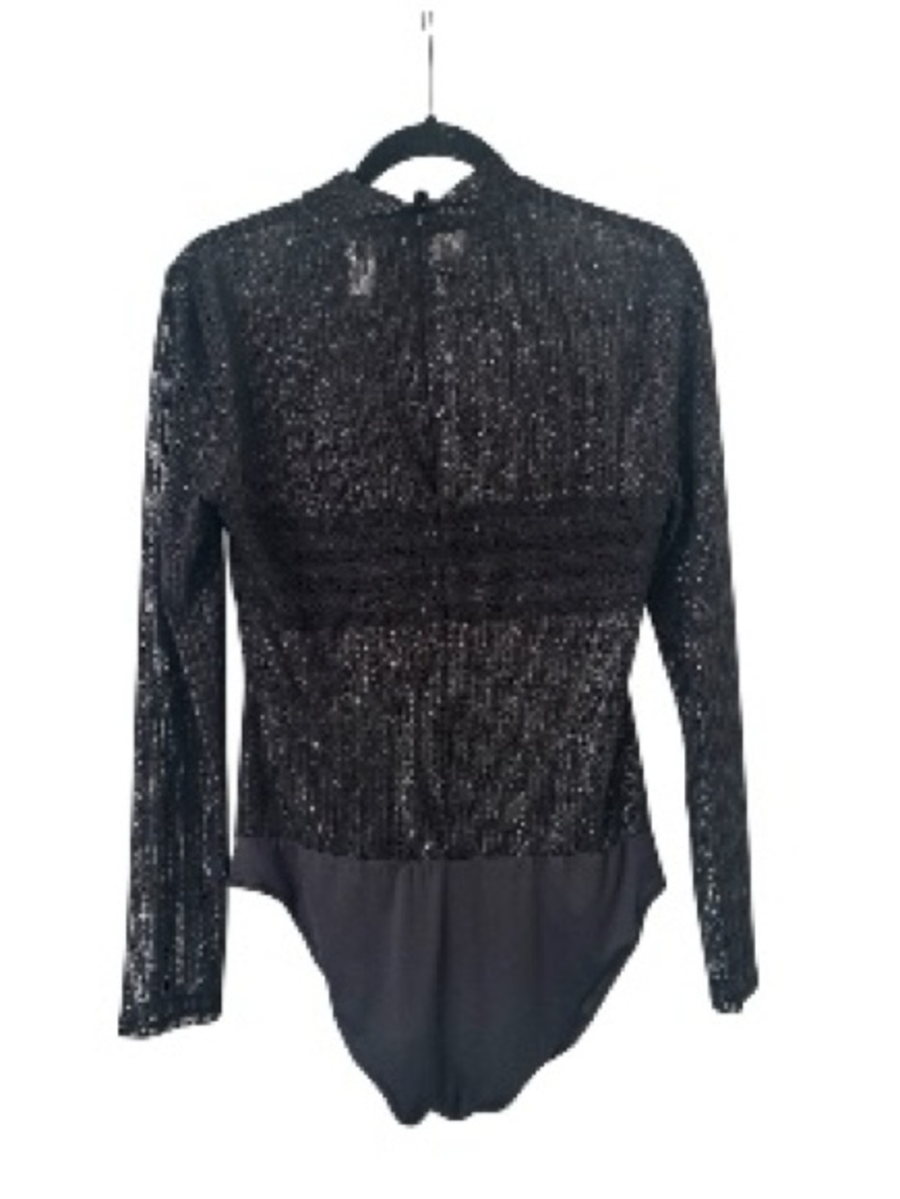BCBGMaxAzria High Neck Sheer Bodysuit - Picture 3 of 4